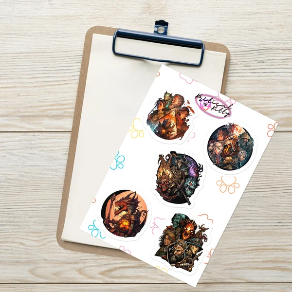 Dungeons and Dragons | 5 Sticker Sheet