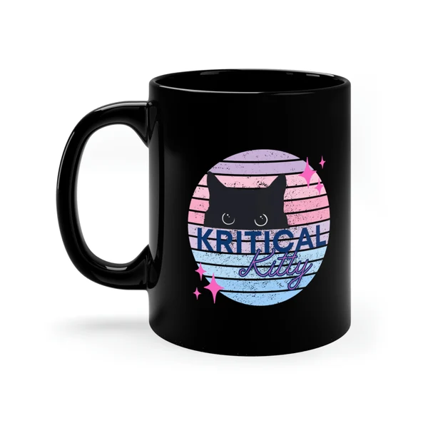 Peeking Cat (Pink Stars) | Kritical Kitty